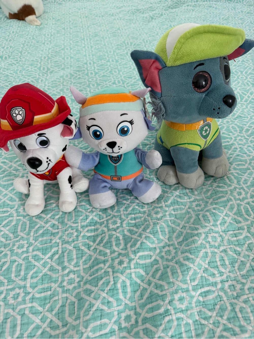 Paw Patrol Plush Trio - Red, Teal, Green Rescue Pups
